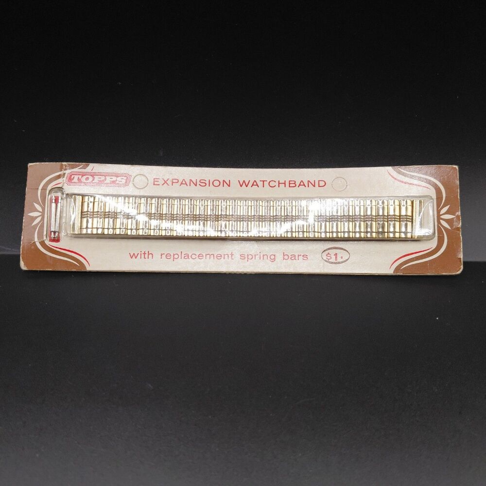 Vintage Topps Expansion Watch Band 15mm Double Plated Gold Tone
